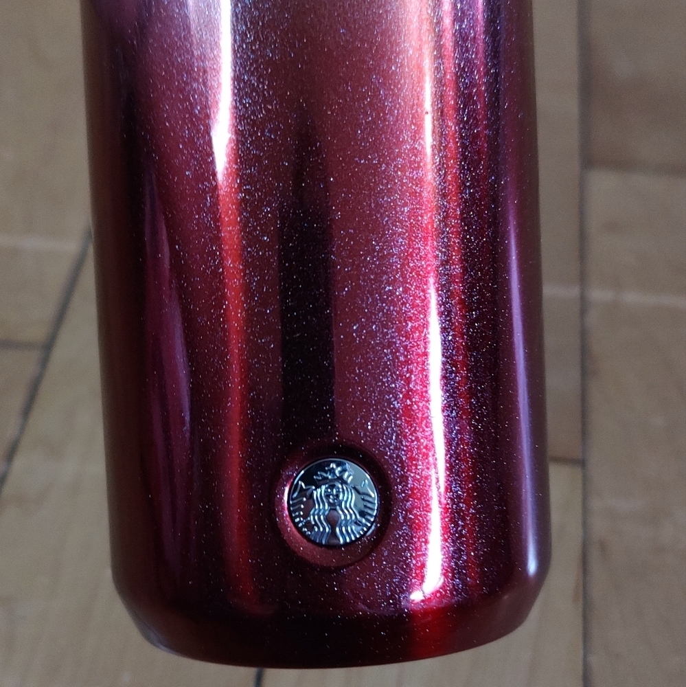 Starbucks Red and Silver Ombre Travel Mug - Picture 3 of 11